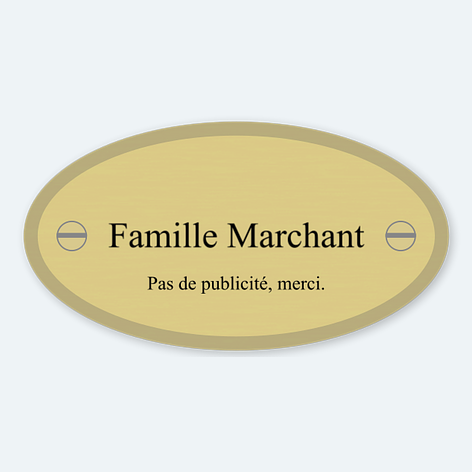 Plaque de boîte aux lettres gravée et personnalisable Made In France