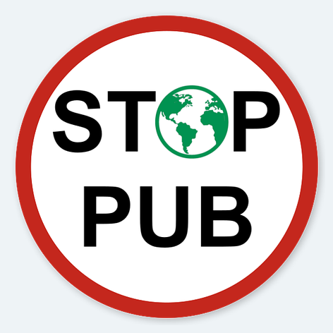 Autocollant stop pub - Personnalisation - Plaqueomatic